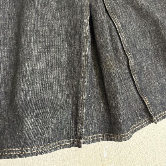 Gucci Denim Skirt with Lace-Up Front Detail Size 44 Dark Denim Missing Laces - Picture 7 of 13